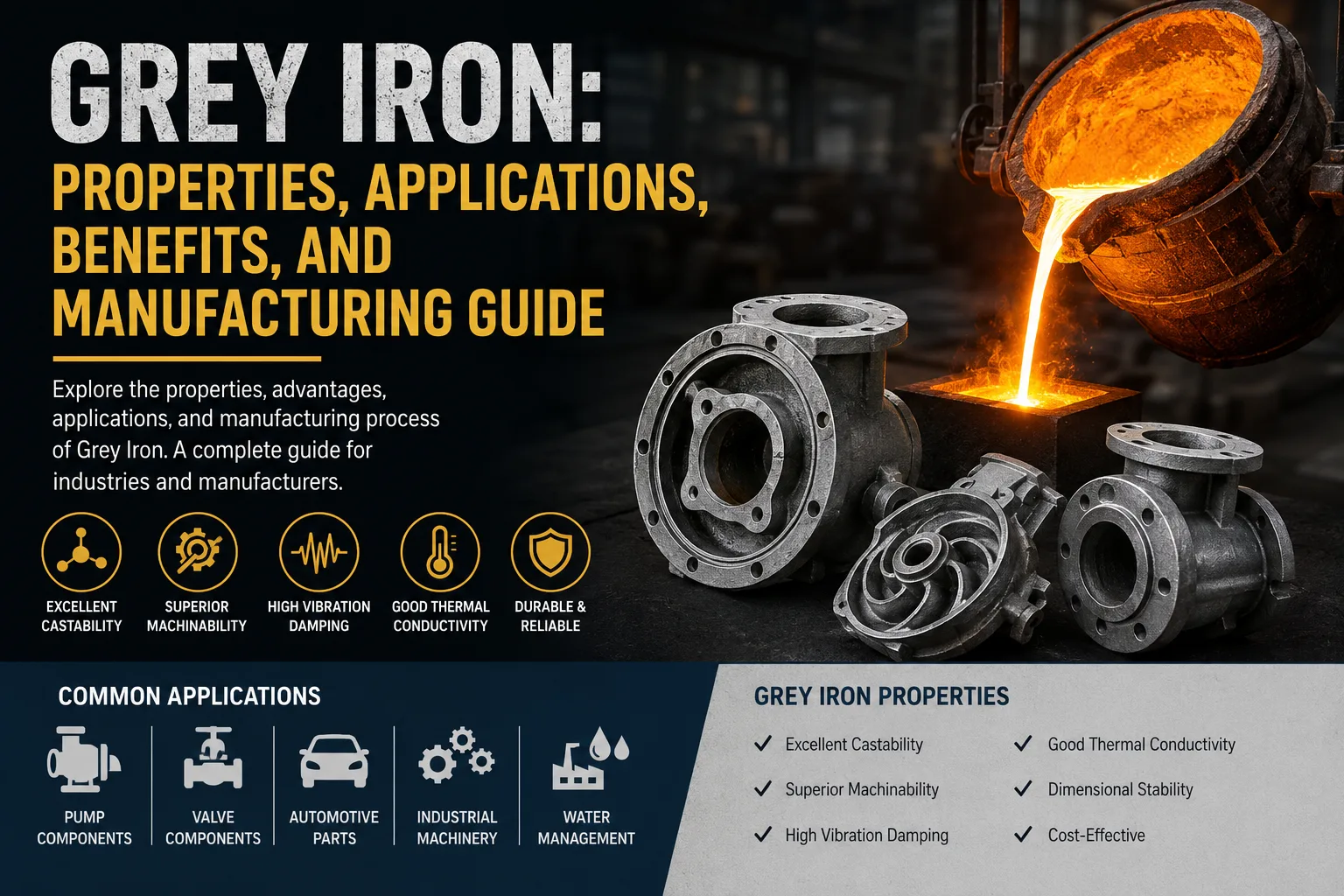 Grey Iron: Properties, Applications, Benefits, and Manufacturing Guide